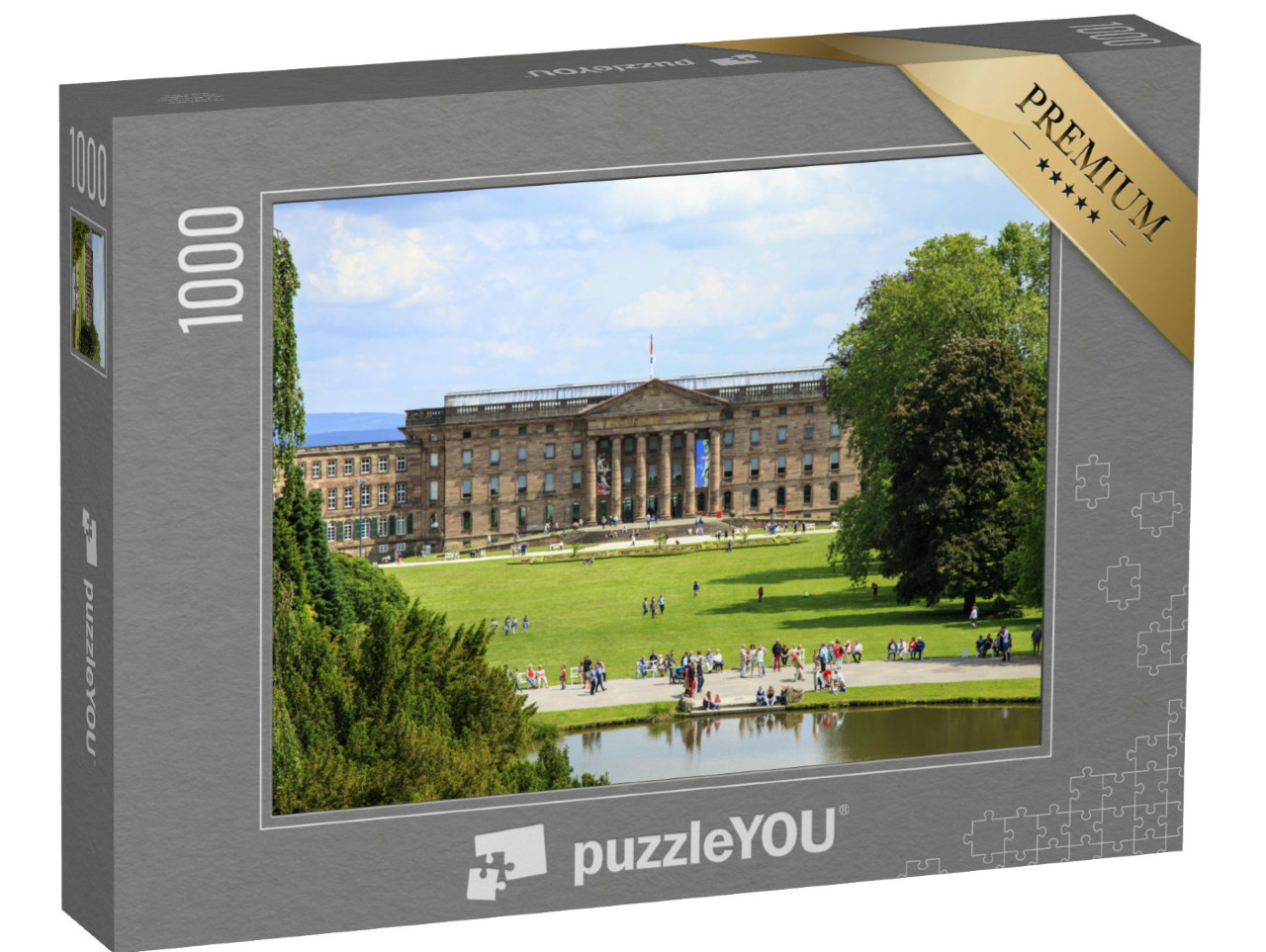 Puzzle 1000 Teile „Bergpark Wilhelmshöhe, ein Landschaftspark in Kassel, Nordhessen, Deutschland“