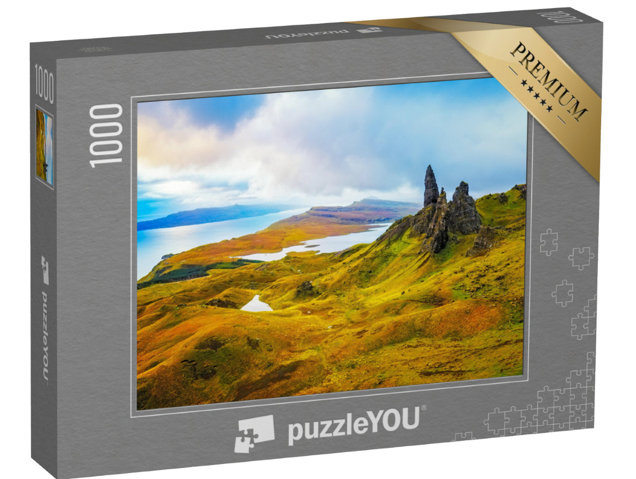 Puzzle 1000 Teile „Spektakuläre Old Man of Storr Felsformation, Isle of Skye, Schottland.“