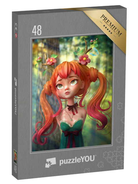 Puzzle 48 Teile „Eine kleine Waldfee“