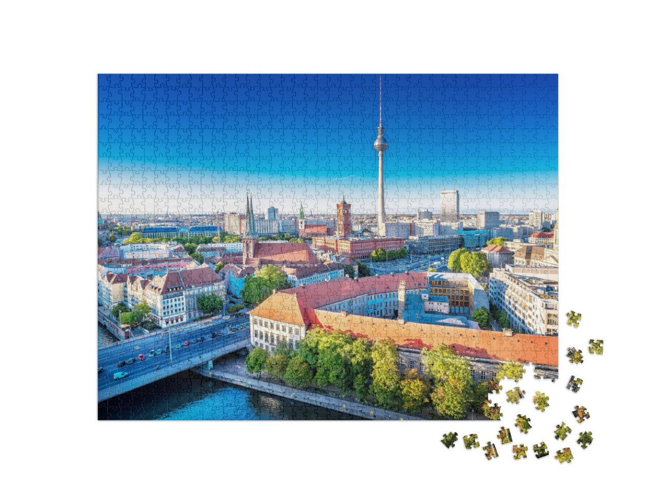 Puzzle 1000 Teile „Panoramablick auf die Berliner Innenstadt, Deutschland“