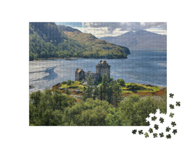 Puzzle 1000 Teile „Mittelalterliche Festung Eilean Donan Castle, Highlands, Schottland“