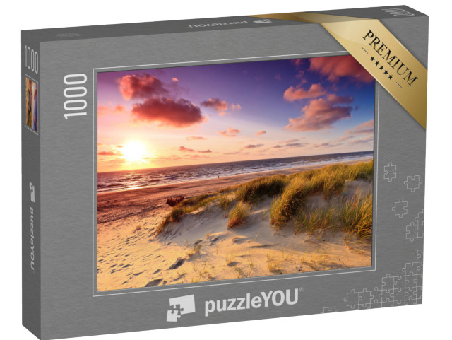 Puzzle 1000 Teile „Sanddünen im romantischen Sonnenuntergang“