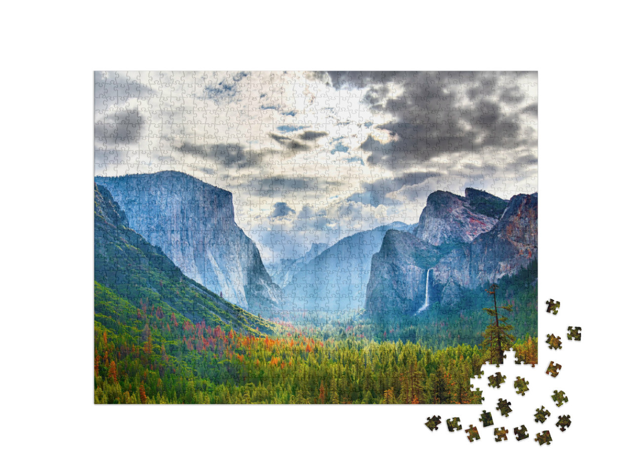 Puzzle 1000 Teile „Beeindruckendes Naturschauspiel im Yosemite Nationalpark, USA“