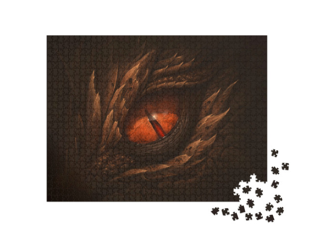 Puzzle 1000 Teile „Auge eines Fantasiedrachens “