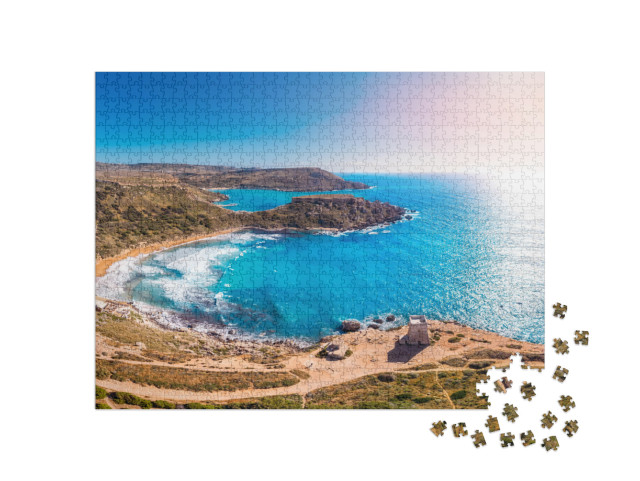 Puzzle 1000 Teile „Golden Bay auf Malta“