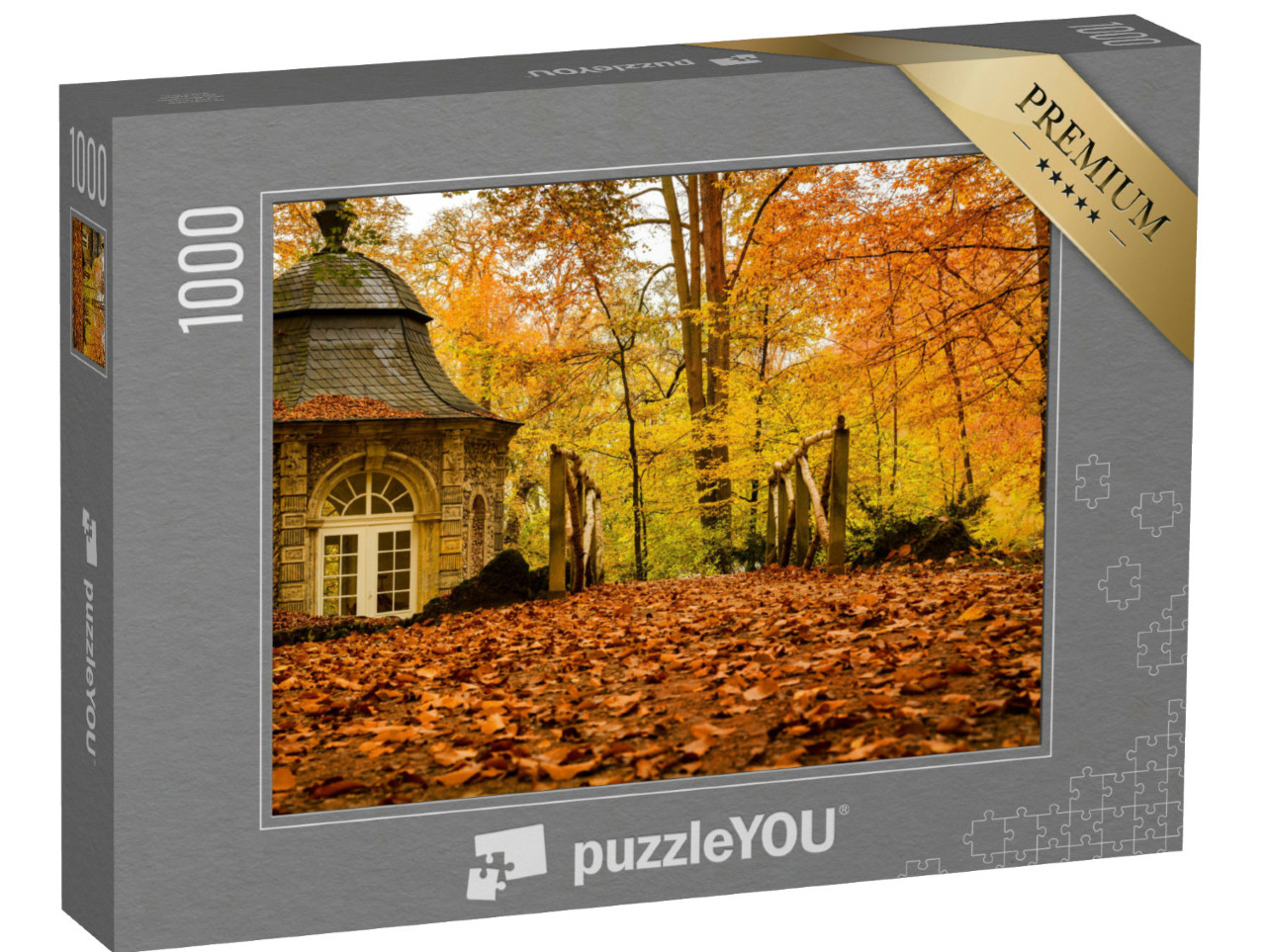 Puzzle 1000 Teile „Kleine Brücke im Eremitagepark Bayreuth, Deutschland“