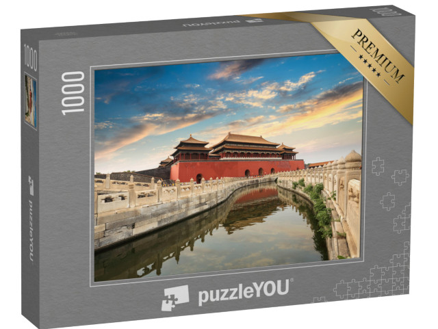 Puzzle 1000 Teile „Die Verbotene Stadt in Peking bei bewölktem Himmel“