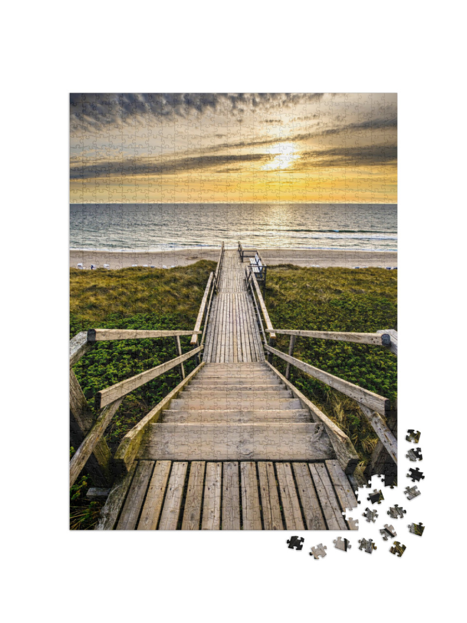 Puzzle 1000 Teile „Weg auf den Dünen zum Strand, Sylt“