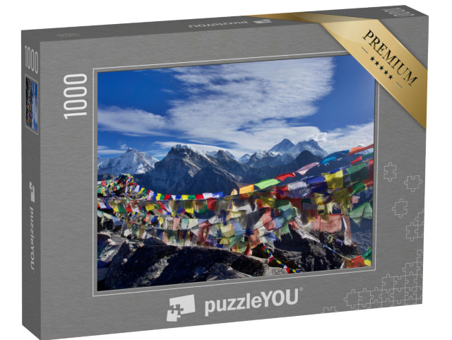 Puzzle 1000 Teile „Blick auf den Mount Everest vom Gipfel des Gokyo Ri“