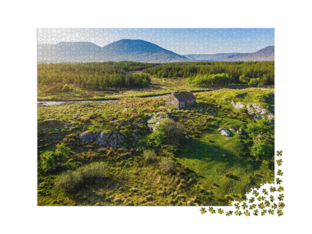 Puzzle 2000 Teile „Steincottage in Connemara, Irland“