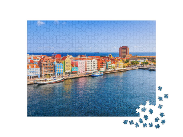 Puzzle 1000 Teile „Stadtzentrum von Willemstad, Curacao, Niederländische Antillen“