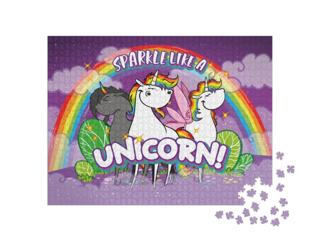 Puzzle 1000 Teile „Pummeleinhorn: Pummel & Friends – Sparkle like a Unicorn“