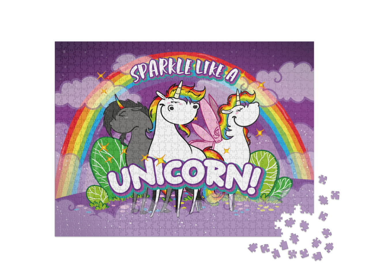 Puzzle 1000 Teile „Pummeleinhorn: Pummel & Friends – Sparkle like a Unicorn“