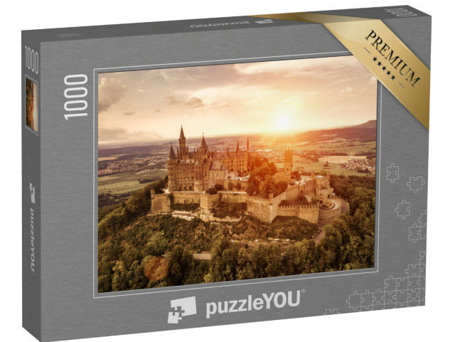 Puzzle 1000 Teile „Burg Hohenzollern bei Sonnenuntergang, Schwäbische Alb“