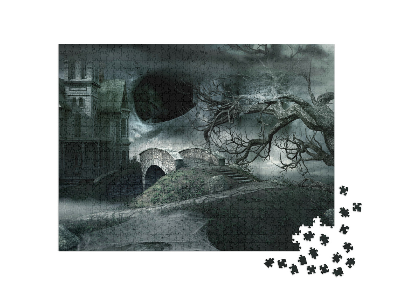 Puzzle 1000 Teile „Verlassenes Haus“