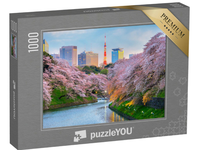 Puzzle 1000 Teile „Kirschblüte im Chidorigafuchi-Park in Tokio“