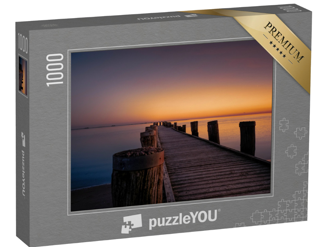 Puzzle 1000 Teile „Sonnenuntergang bei Föhr, Nordsee, Deutschland“