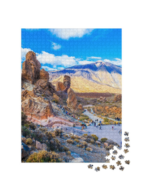 Puzzle 1000 Teile „Berg Teide und Garcia-Stein, Teneriffa, Spanien“