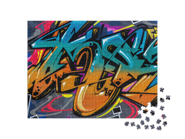 Puzzle 1000 Teile „Street Art Graffiti-Schriftzug“