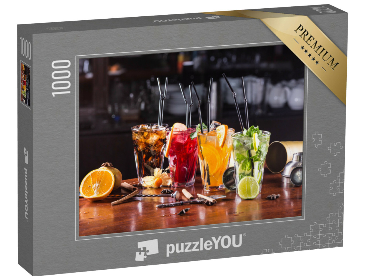 Puzzle 1000 Teile „Cocktails in bunten Farben“