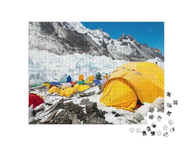 Puzzle 1000 Teile „Basislager des Mount Everest, Nepal, Himalaya“
