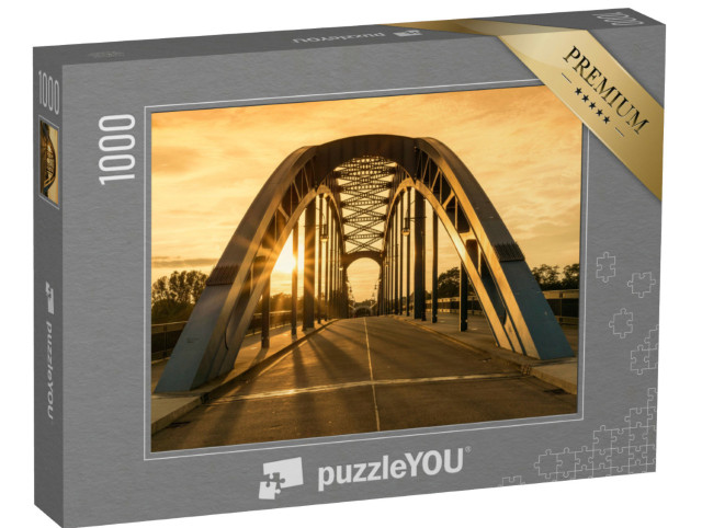 Puzzle 1000 Teile „Die Sternbrücke, Magdeburg, Deutschland“