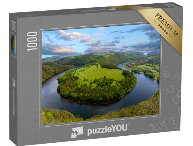 Puzzle 1000 Teile „Moldauschleife, Tschechische Republik“