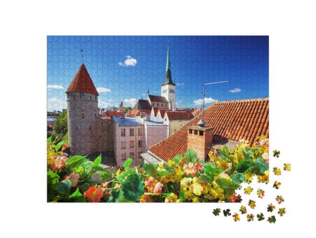 Puzzle 1000 Teile „Blick auf die Altstadt von Tallinn, Estland“