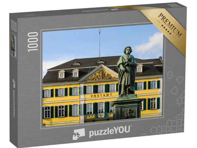 Puzzle 1000 Teile „Schönes Beethoven-Denkmal vor Postamt in Bonn, Deutschland“