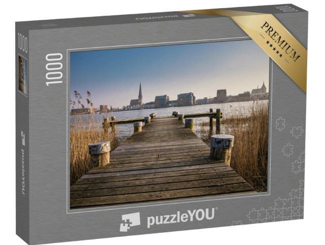 Puzzle 1000 Teile „Blick auf die Hansestadt Rostock“