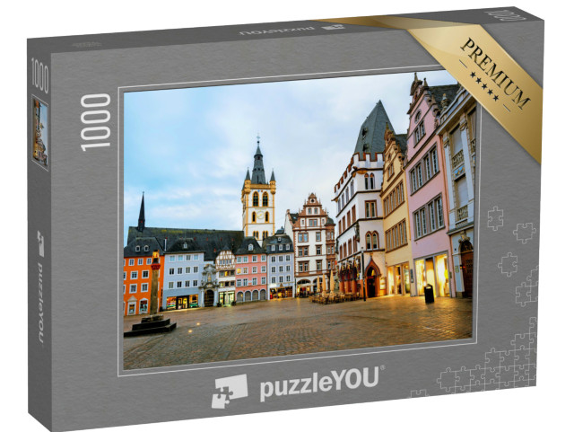 Puzzle 1000 Teile „Historische Fassaden am Hauptmarkt in Trier, Deutschland“