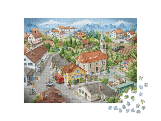 Puzzle 1000 Teile „Dahoam is Dahoam in Lansing“