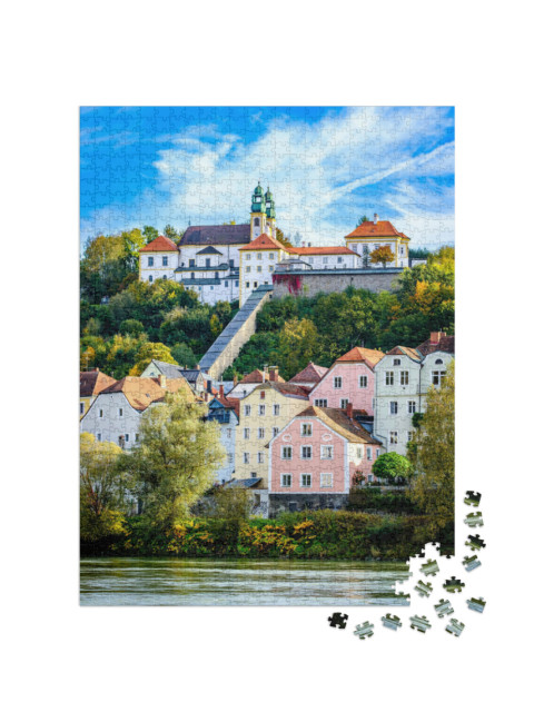 Puzzle 1000 Teile „Altstadt des schönen Passau in Bayern, Deutschland“