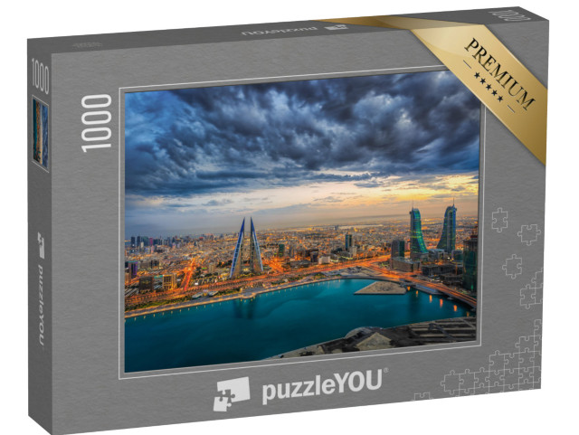 Puzzle 1000 Teile „Luftaufnahme der Architektur in Manama, Bahrain“