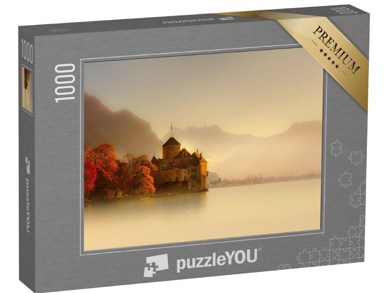 Puzzle 1000 Teile „Schloss Chillon am Genfer See, Montreux, Schweiz“