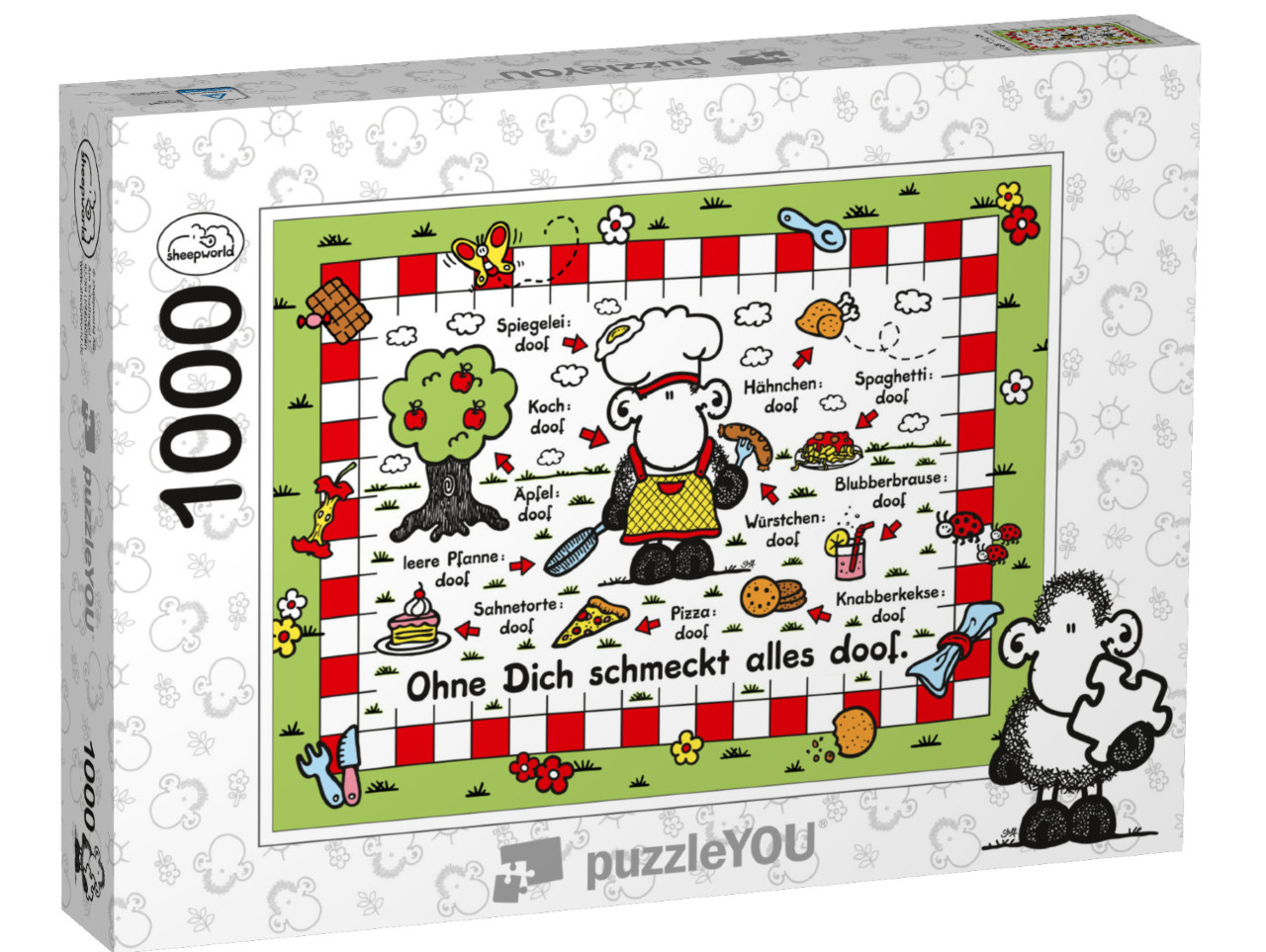 Puzzle 1000 Teile „Ohne Dich schmeckt alles doof“