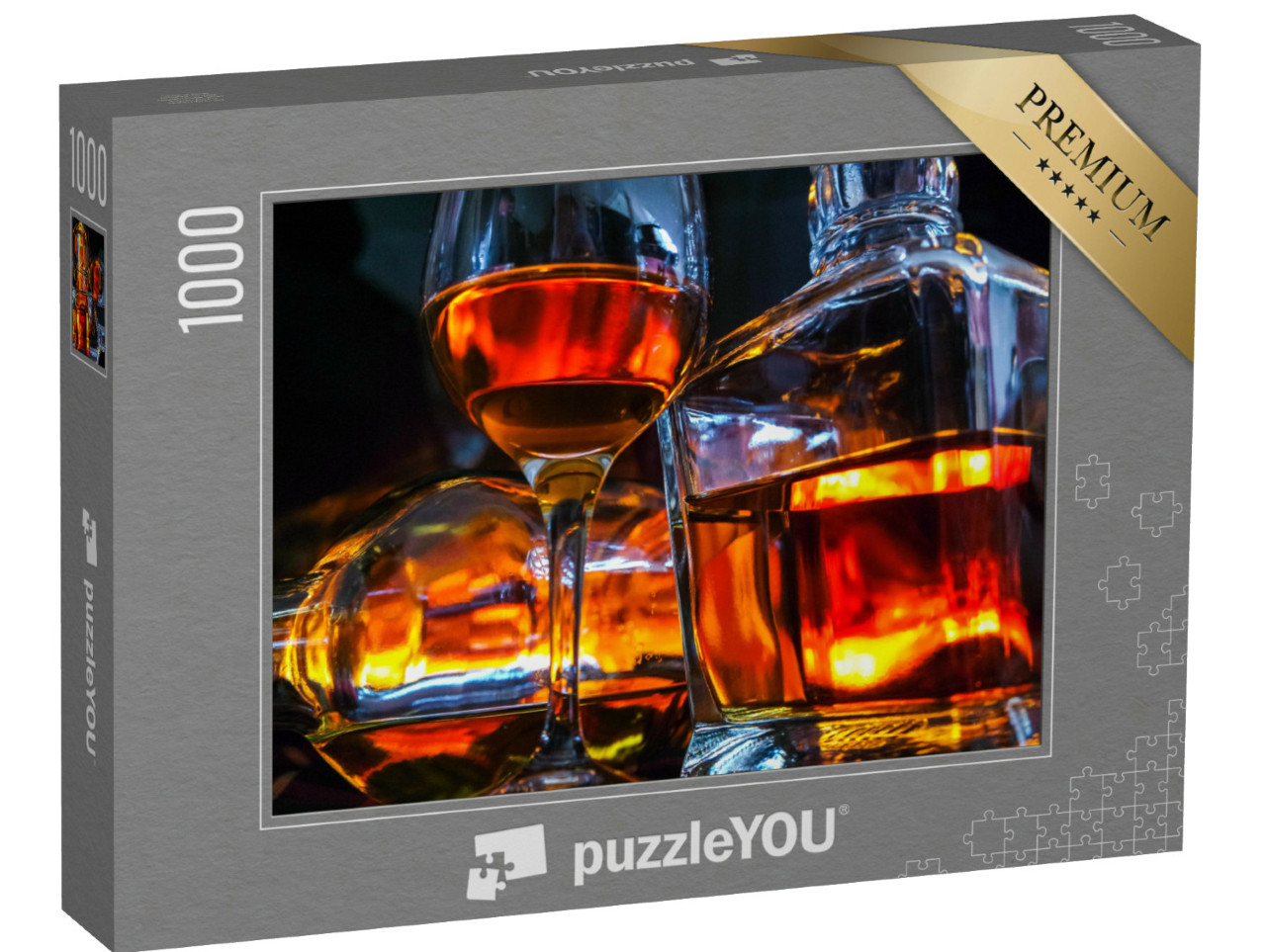 Puzzle 1000 Teile „Alkoholisches Getränk mit offenem Feuer“
