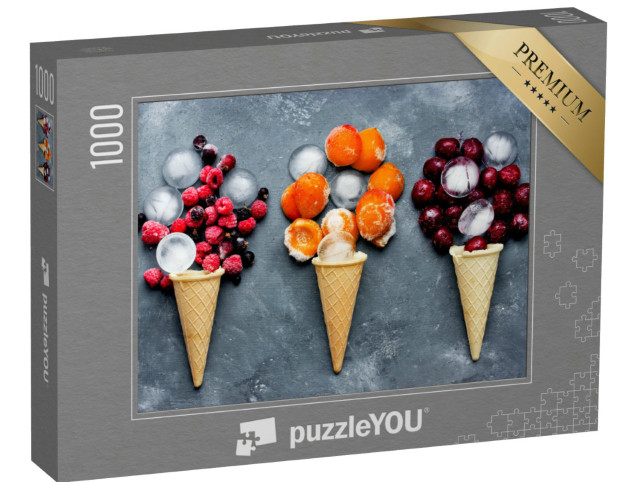 Puzzle 1000 Teile „Kirscheis, Beereneis, Aprikoseneis“