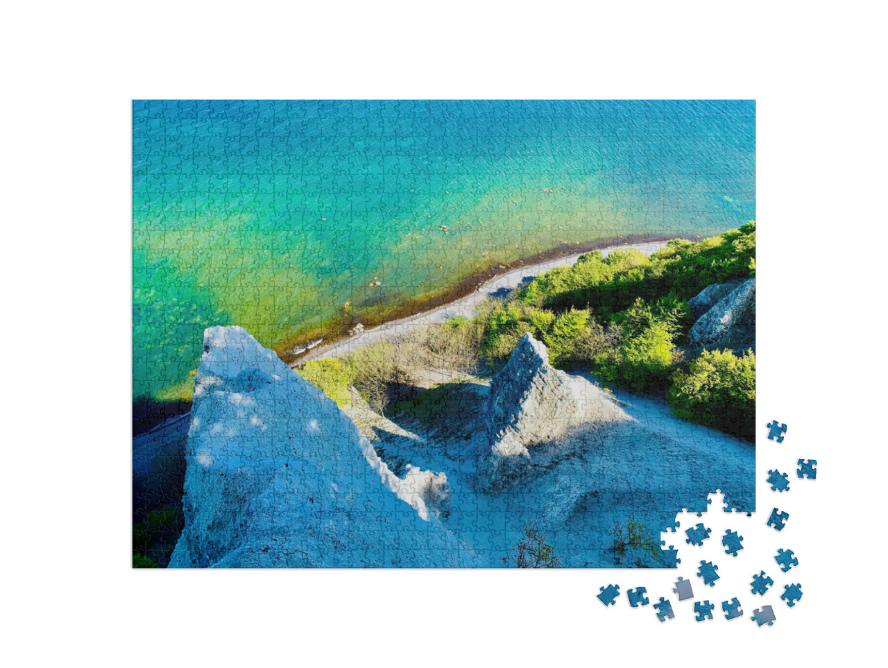 Puzzle 1000 Teile „Weiße Felsen im Nationalpark Jasmund auf Rügen“