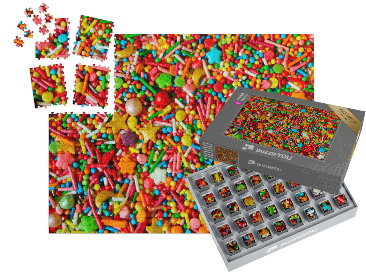 Puzzle „Bunte Zuckerstreusel“ | SMART SORTED® 1000 Teile