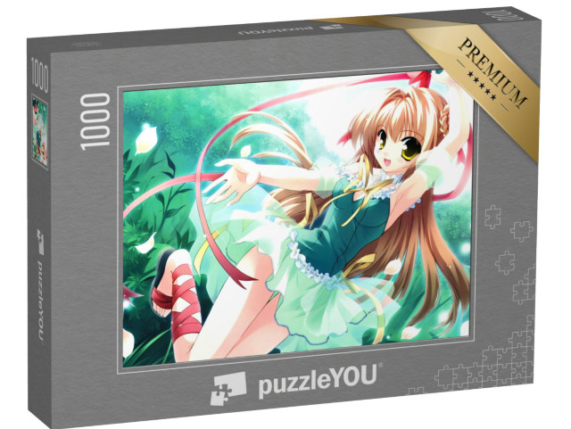 Puzzle 1000 Teile „Ein Sommermädchen im Anime-Stil“