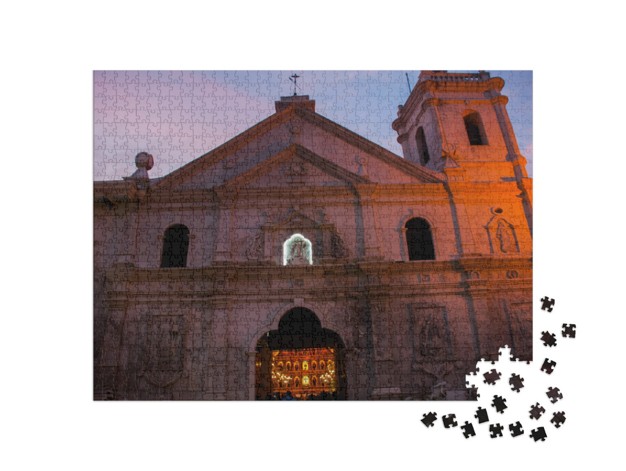 Puzzle 1000 Teile „Die Basilica Minore del Santo Nino, Philippinen“
