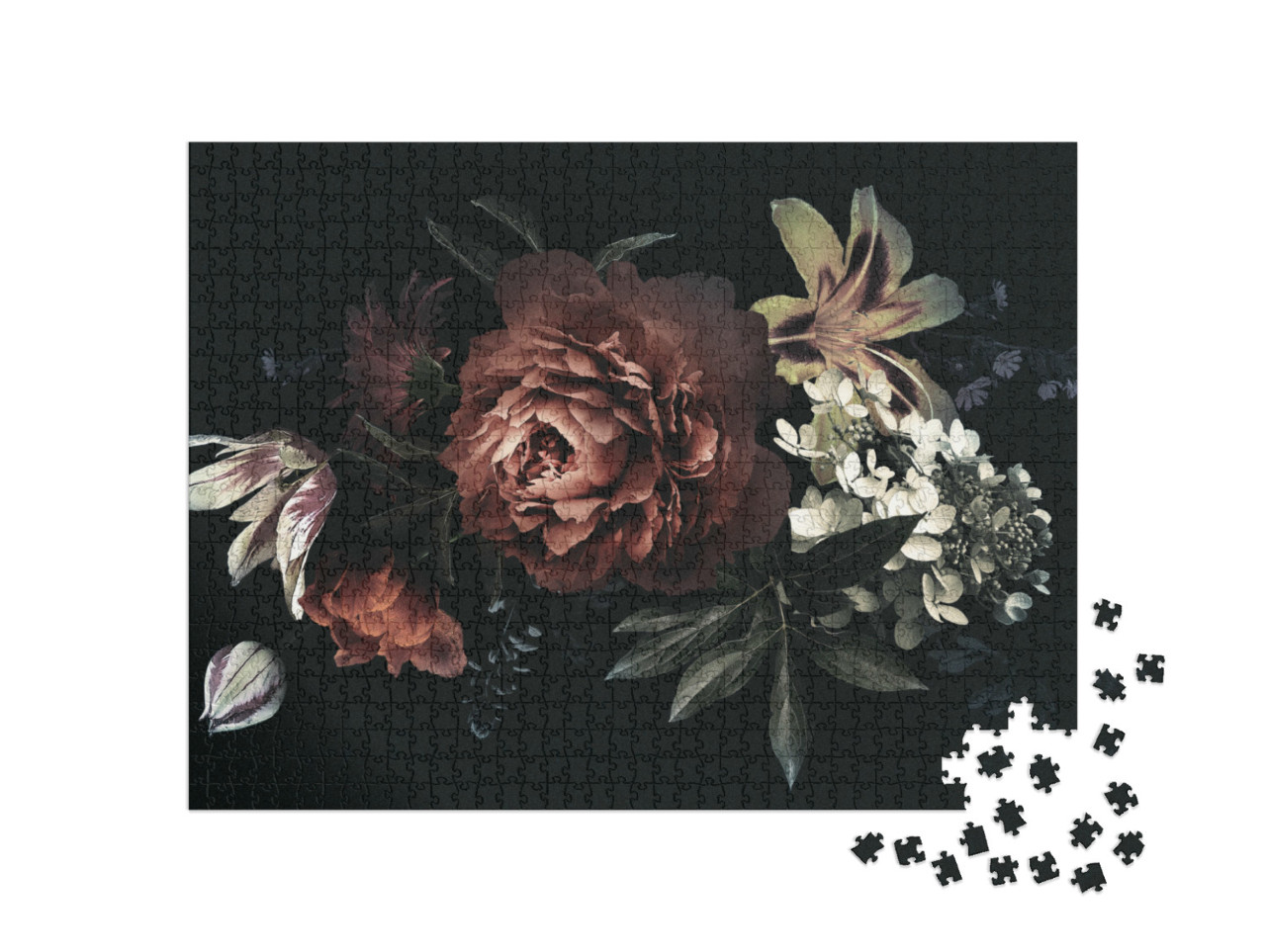 Puzzle 1000 Teile „Pfingstrosen, Tulpen, Lilie, Hortensie“