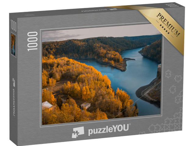 Puzzle 1000 Teile „Rappbodetalsperre und Rappbode-Fluss im Nationalpark Harz, Deutschland“