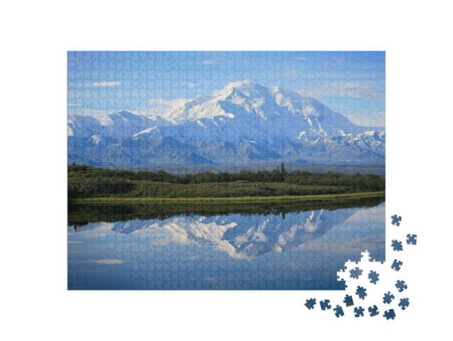 Puzzle 1000 Teile „Blick auf den Berg Denali im Denali National Park“