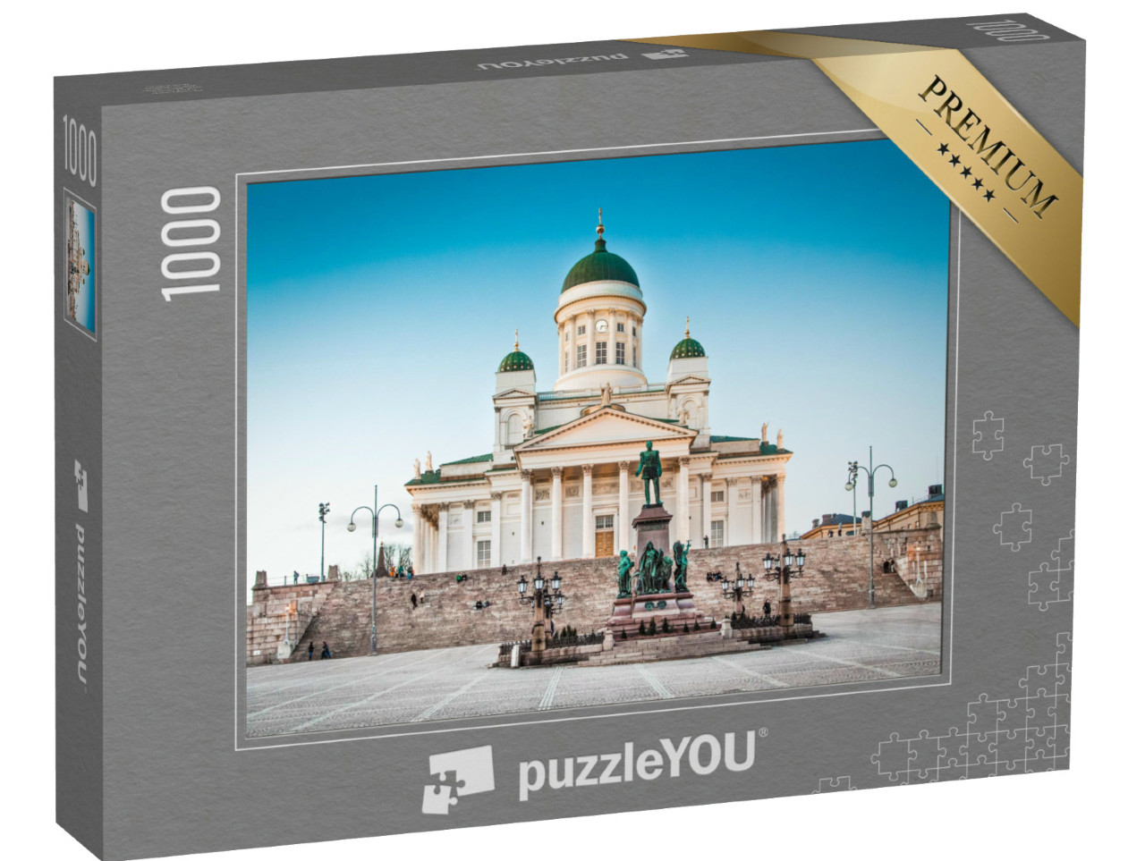 Puzzle 1000 Teile „Abendstimmung an der Kathedrale von Helsinki, Finnland“