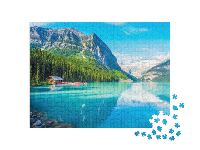 Puzzle 1000 Teile „Lake Louise im Banff National Park, Kanada“