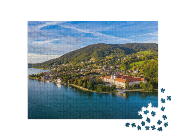 Puzzle 1000 Teile „Der Tegernsee in Rottach-Egern nahe der österreichischen Grenze“