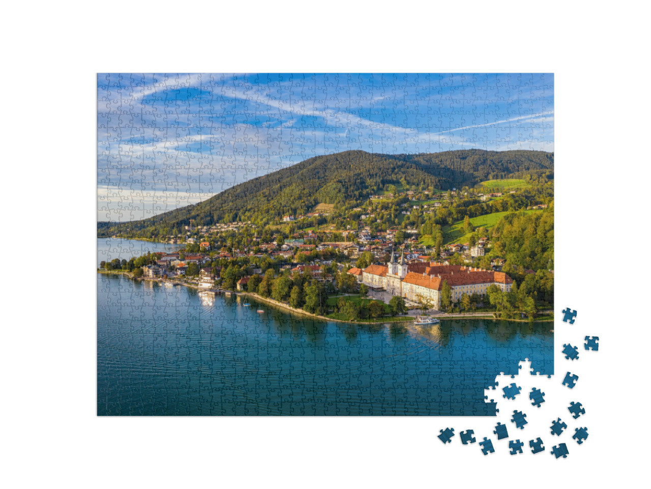 Puzzle 1000 Teile „Der Tegernsee in Rottach-Egern nahe der österreichischen Grenze“