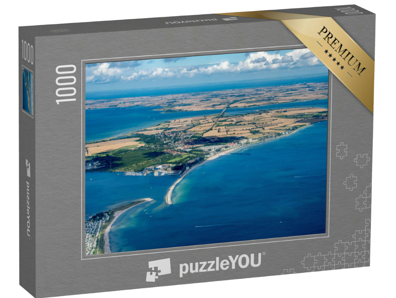 Puzzle 1000 Teile „Panoramaflug über die Insel Fehmarn“